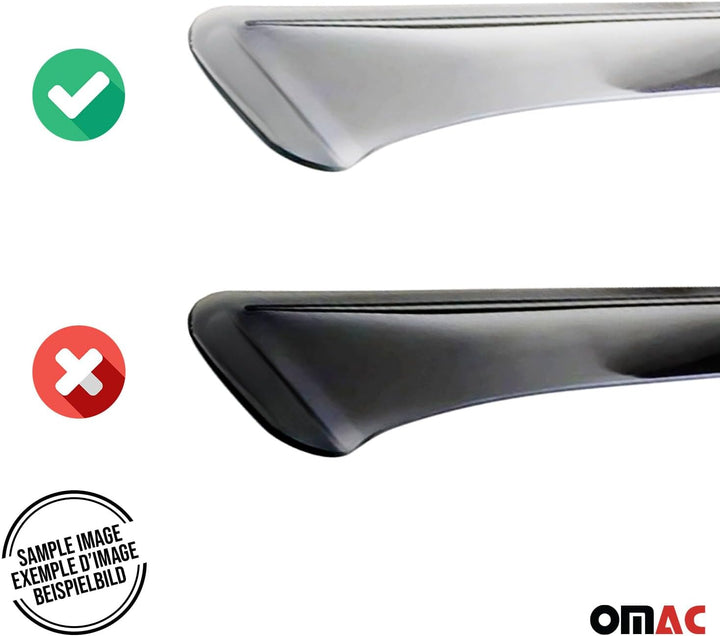 OMAC Windabweiser Regenabweiser Windschutz kompatibel mit Skoda Superb II 2008-2015 Vorne 2X