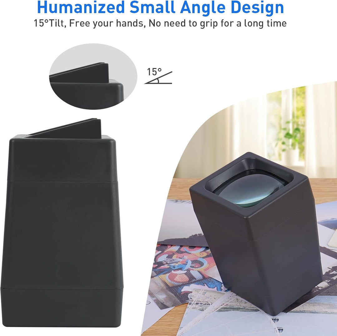 DGODRT LED-Diabetrachter für alte Dias, 35mm-Negative und Diaprojektoren, (2 x AAA-Batterien enthalt