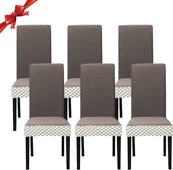 Jaotto Stuhlhussen 6 Stück Universal, Stuhlhusse Stretch 6er Set Moderne, Stuhlhussen Schwingstühle