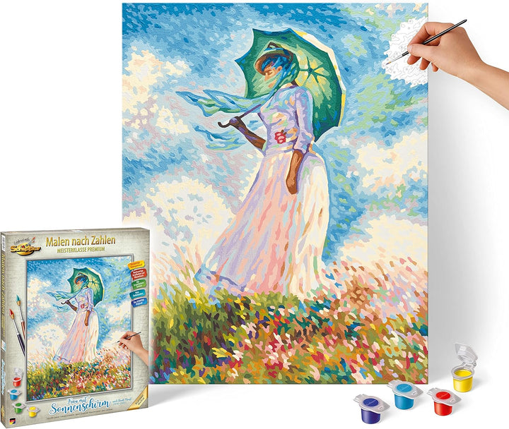 Schipper 609130759 Malen nach Zahlen - Frau mit Sonnenschirm - Bilder malen für Erwachsene, inklusiv