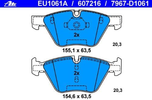 ATE 13.0460-7176.2 Bremsbelagsatz, Scheibenbremse