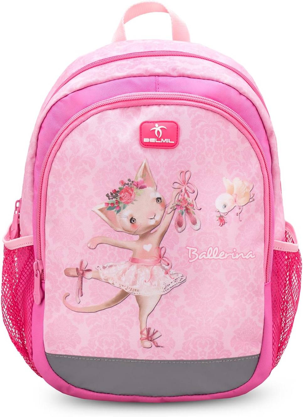 Belmil Kindergartenrucksack mit Brustgurt und Namensschild für 3-6 Jährige/Krippenrucksack Kindergar