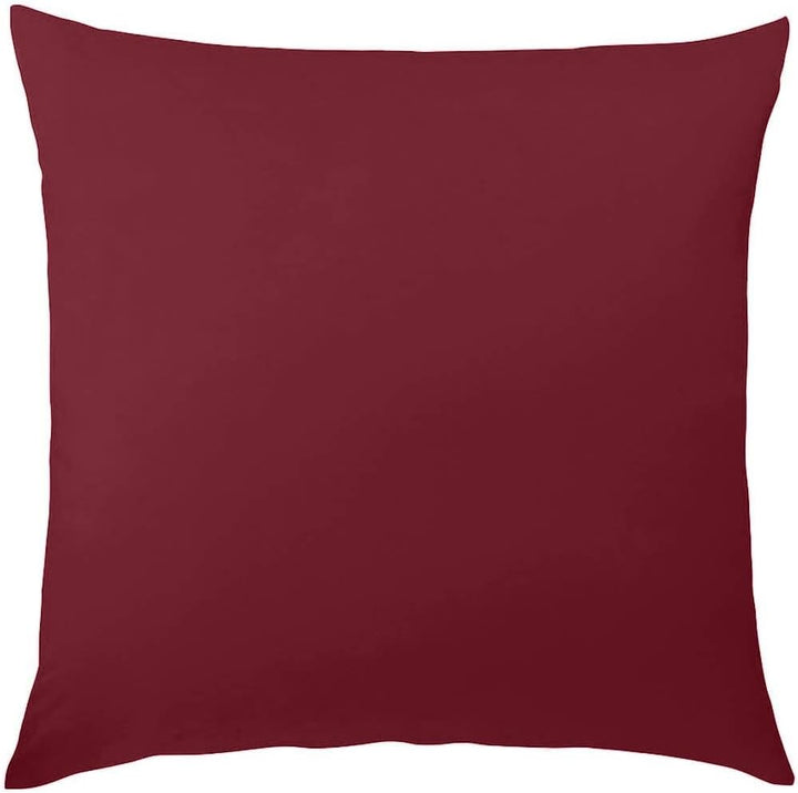 Traumschlaf Uni Biber Bettwäsche Bordeaux, 1 Bettbezug 200 x 200 cm + 2 Kissenbezüge 40 x 80 cm Bord