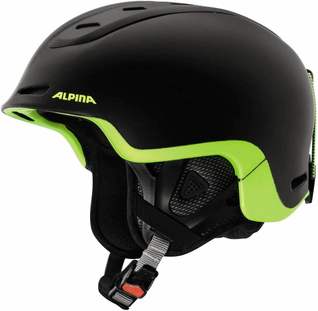ALPINA SPINE - Sicherer, Individuell Anpassbarer & Hochwertiger Skihelm Für Erwachsene, black-neon-y
