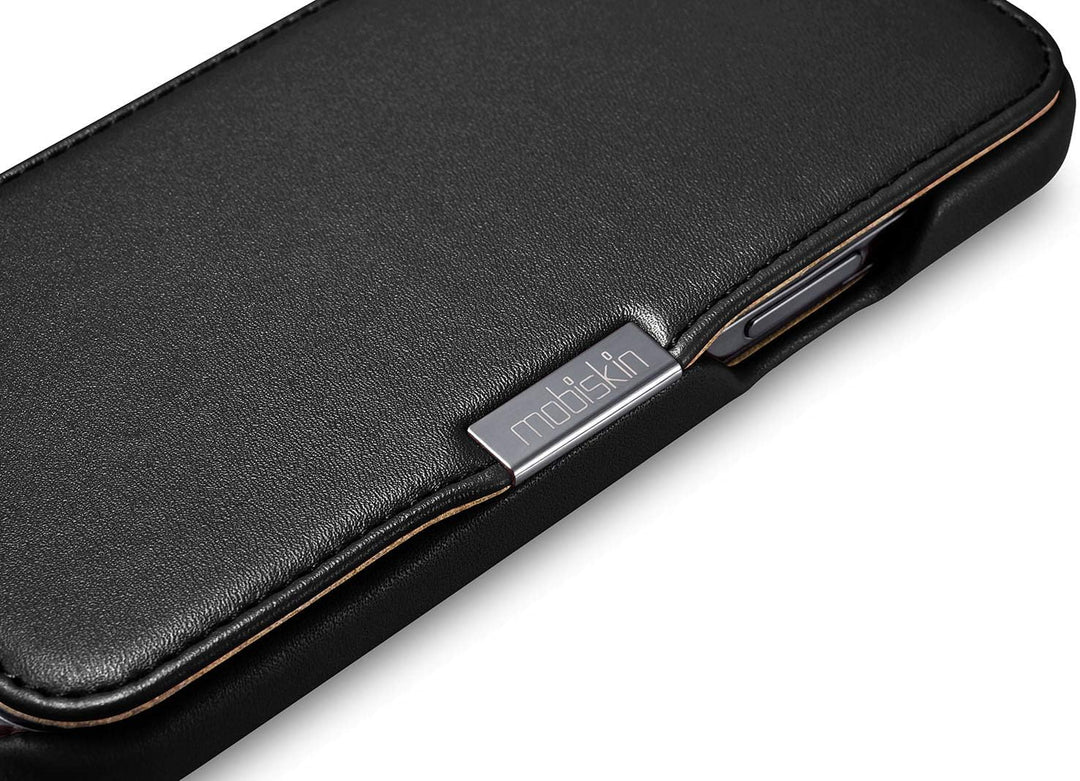 Mobiskin Hülle kompatibel mit Apple iPhone 12 Mini (5,4 Zoll), Handyhülle mit echtem Leder, Case, Sc