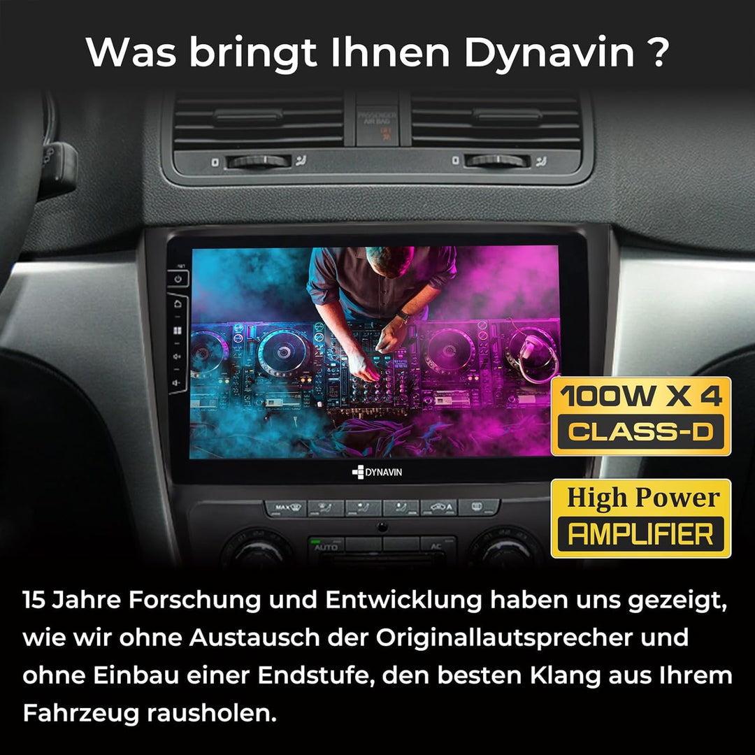 DYNAVIN Android Autoradio Navi für Skoda Yeti 2009-2017, mit 4 * 100W DSP Verstärker | DAB+ Radio; K