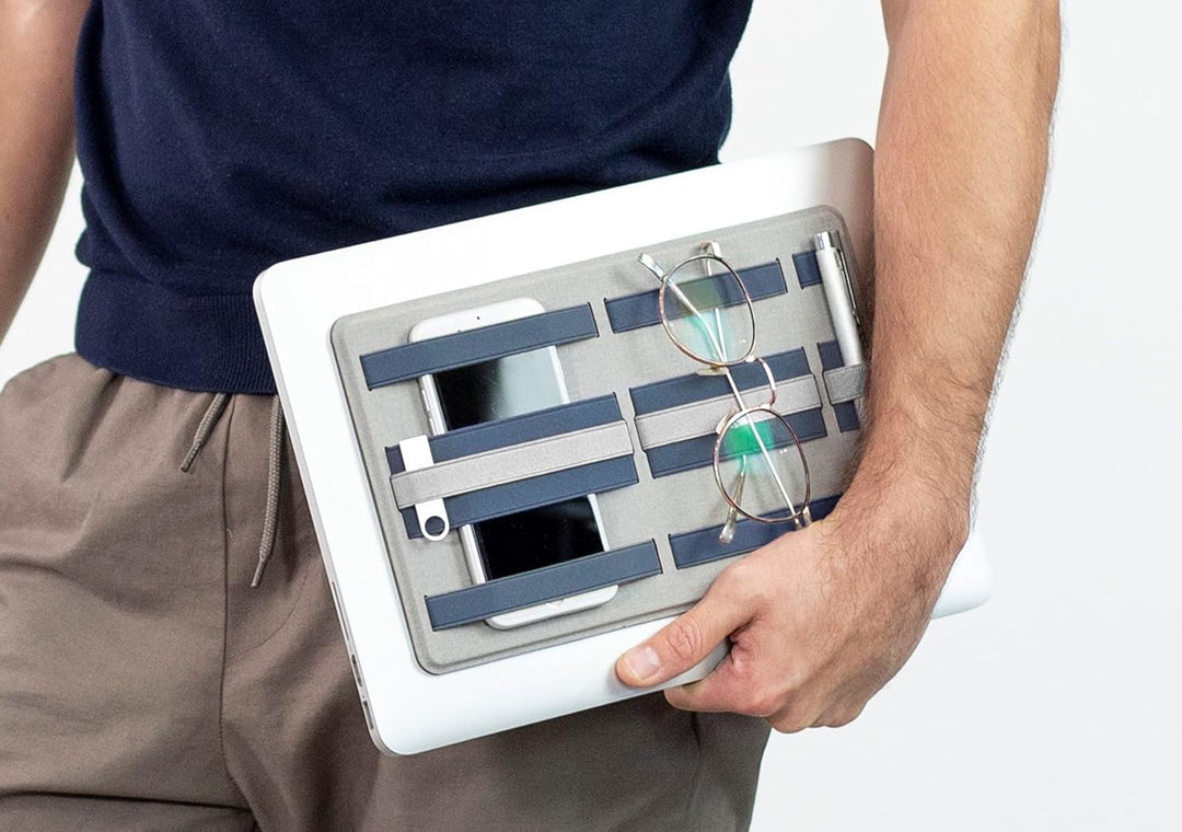 Beblau | SHIFT PRO | selbstklebender tragbarer Tech-Organizer für Laptops u. Rucksack | Büro u. Zuha