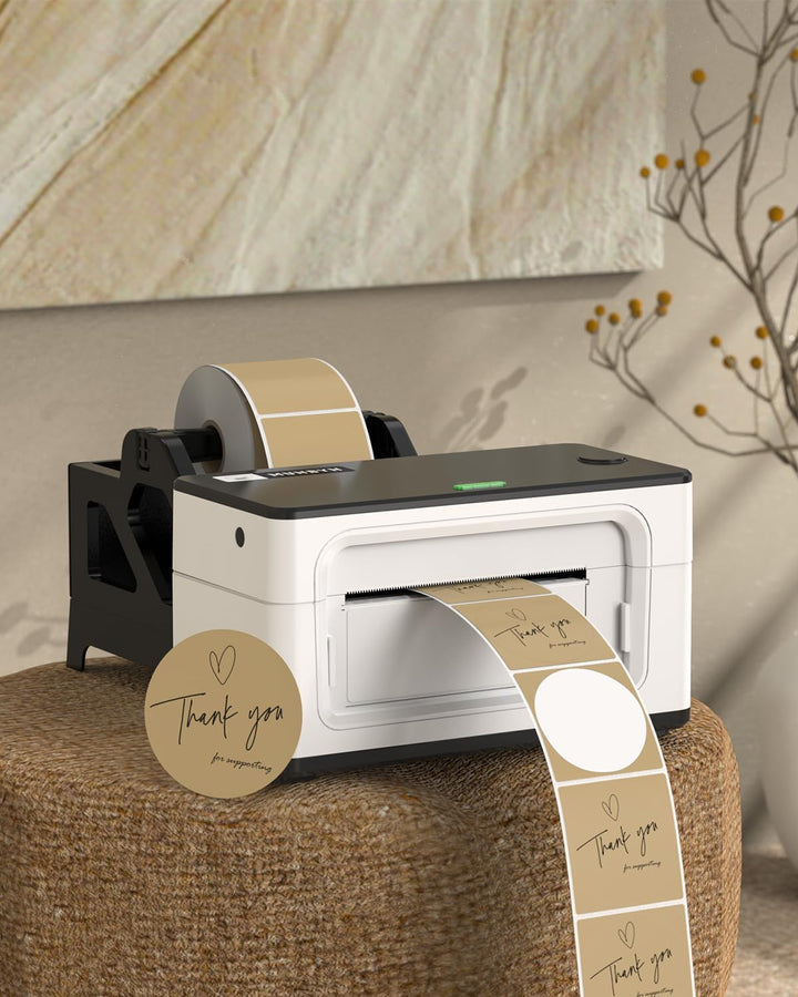 MUNBYN 2" Runde Etiketten Selbstklebend Rolle-Versandetiketten 500 Etiketten Kreis Thermodirekt Etik