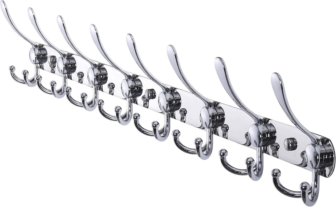 Dseap Garderobenleiste mit 8 haken, schwerlast 74cm Lang garderobenhaken, edelstahl wandgarderobe, k