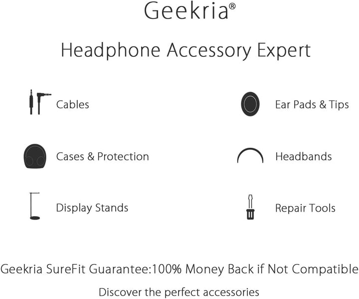 Geekria Tasche Kopfhörer für ATH M50, M50X, M40, M40X, ESW9, ESW10, Sony MDR-ZX770BN, MDR-XB950, MDR
