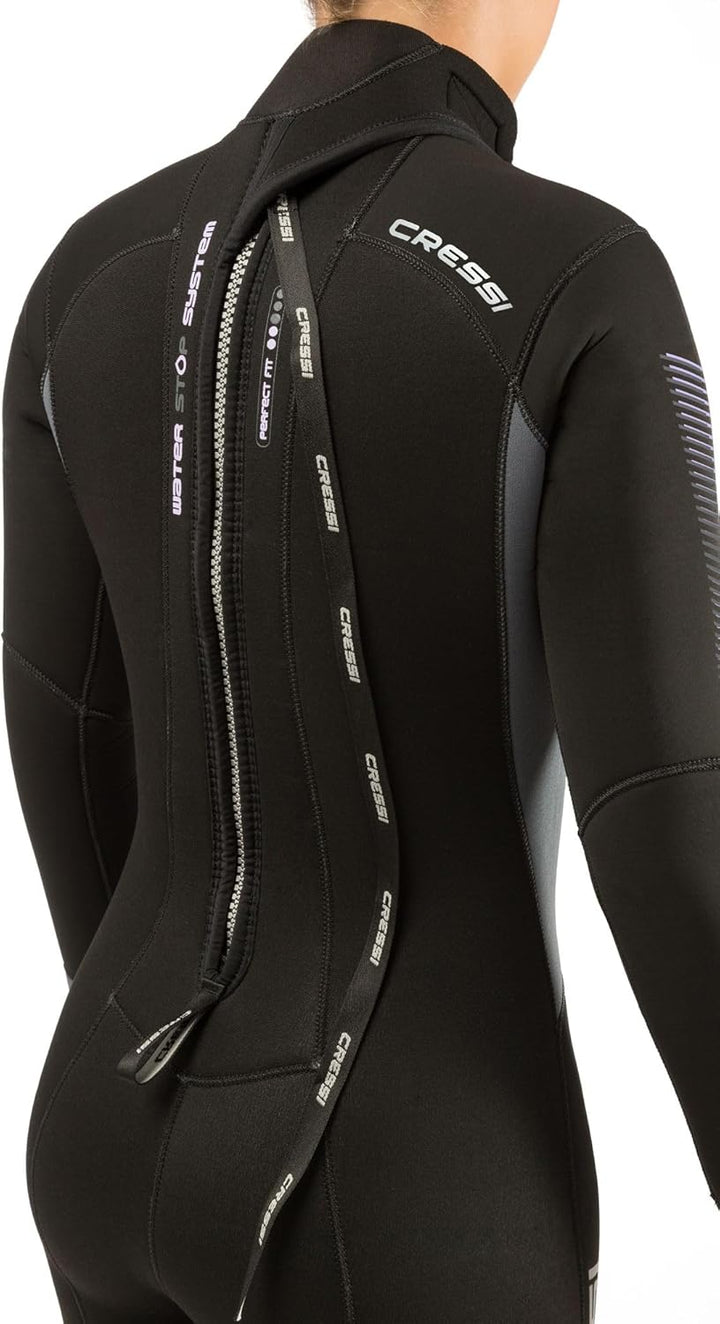 Cressi Men's & Ladies' Full Wetsuit Back-Zip for Scuba Diving & Water Activities - Fast 7mm: Designe