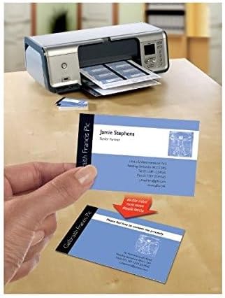 Avery C 32026–25-cartes Visitenkarten doppelseitig Satin 32026–25 250 Karten (C), 25