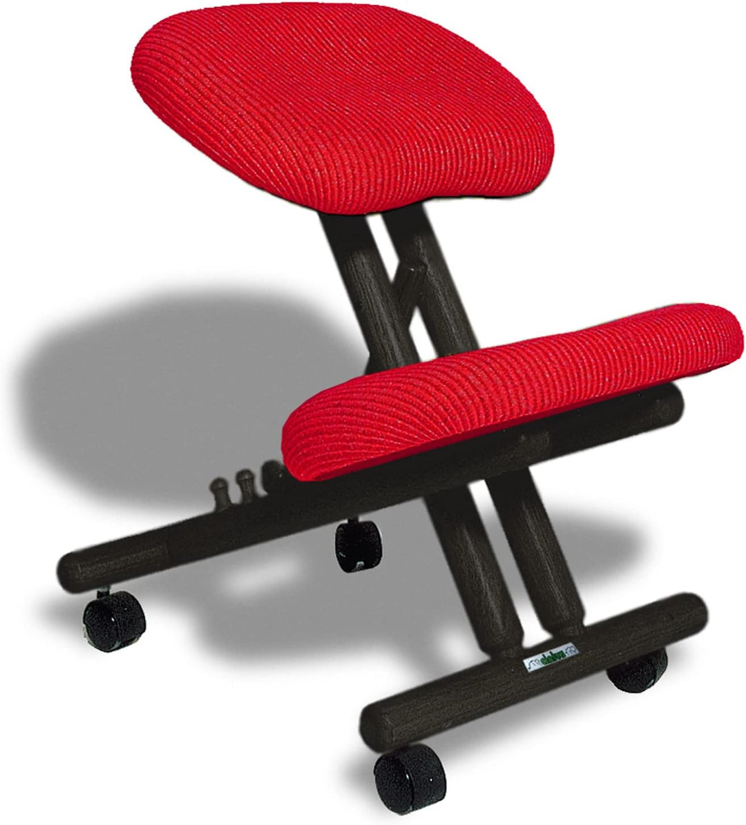 cinius Ergonomischer Stuhl Orthopädischer Kniestuhl Computerstuhl Kniehocker Stoff Schwarz/Rot Farbe