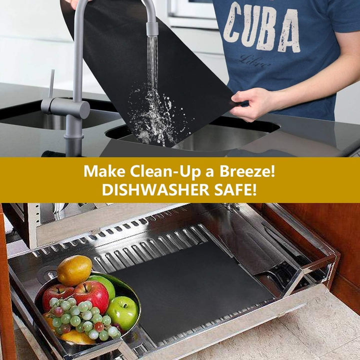 BBQ Grillmatte 60x40 - Wiederverwendbare Premium Grill und Backmatte mit Teflon Antihaftbeschichtung