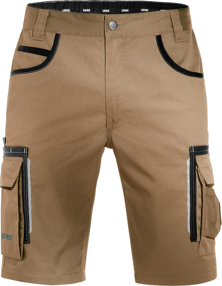 uvex Tune-up Herren-Arbeitshose kurz - Männer-Arbeitshosen mit Stretch-Bund - atmungsaktive Sommer-A