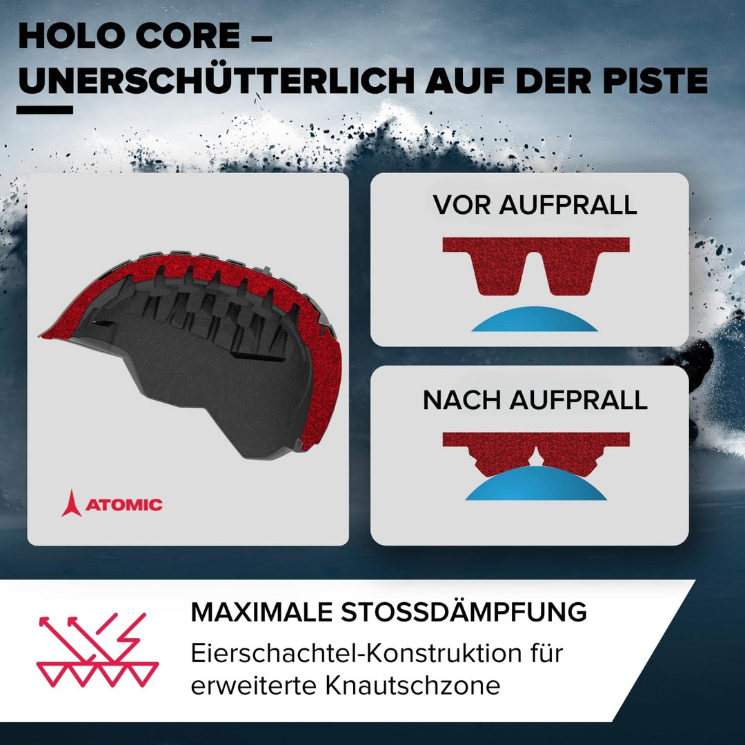 ATOMIC SAVOR Skihelm in Maroon - Unisex für Erwachsene - 360° Fit System - Überlegener Aufprallschut