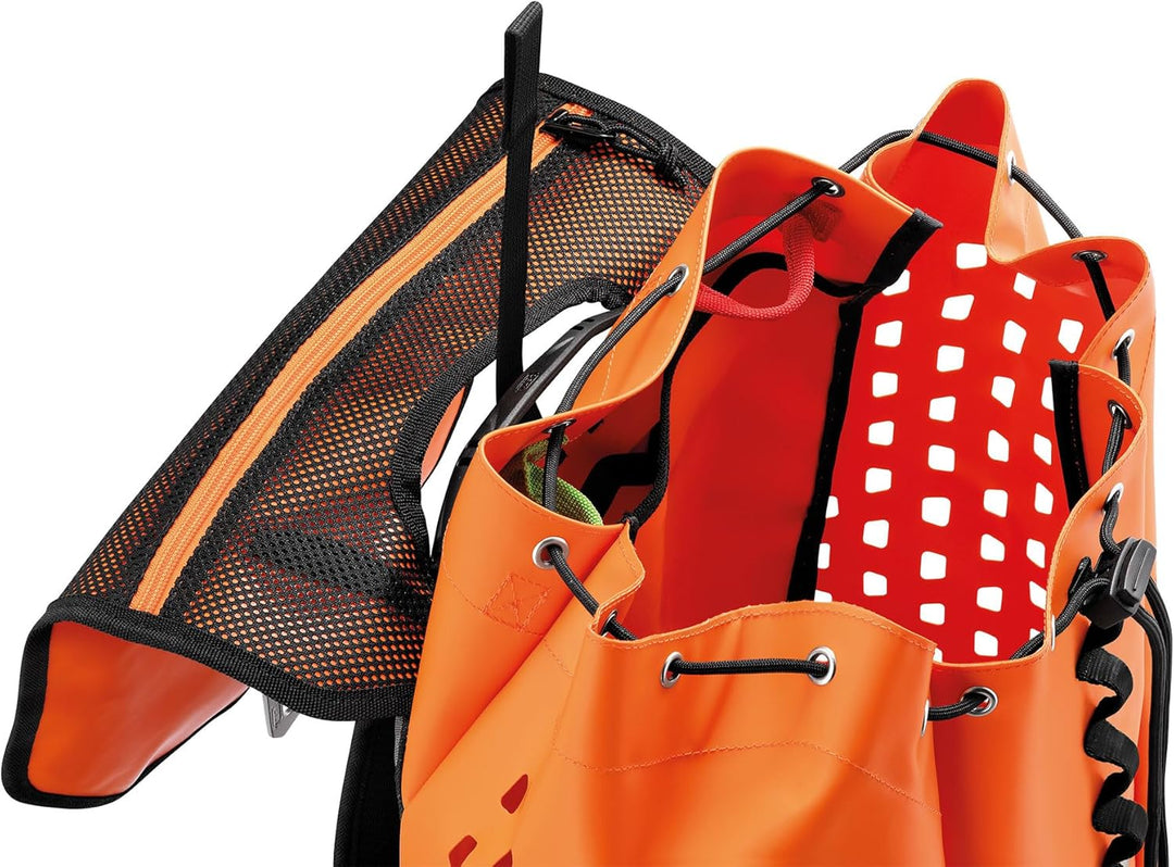 PETZL Unisex – Erwachsene ALCANADRE Guide 45 Tasche, Orange/Schwarz, 45 L