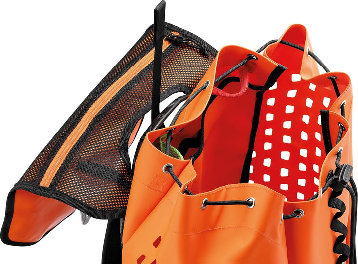 PETZL Unisex – Erwachsene ALCANADRE Guide 45 Tasche, Orange/Schwarz, 45 L