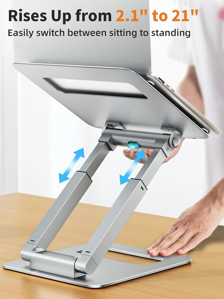 tounee Laptop Ständer Höhenverstellbar, Ergonomischer Computer Ständer, Adjustable Laptop Stand, Not