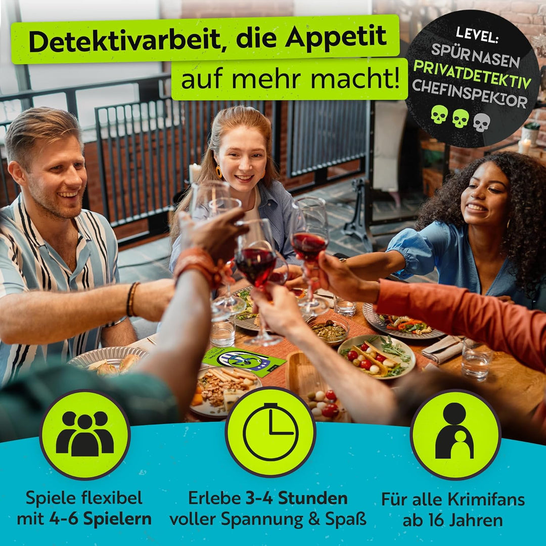Gourmet Criminelle® Krimidinner für zuhause I 4-6 Personen I Mysteriöser Mordfall Fatales Fussballfi