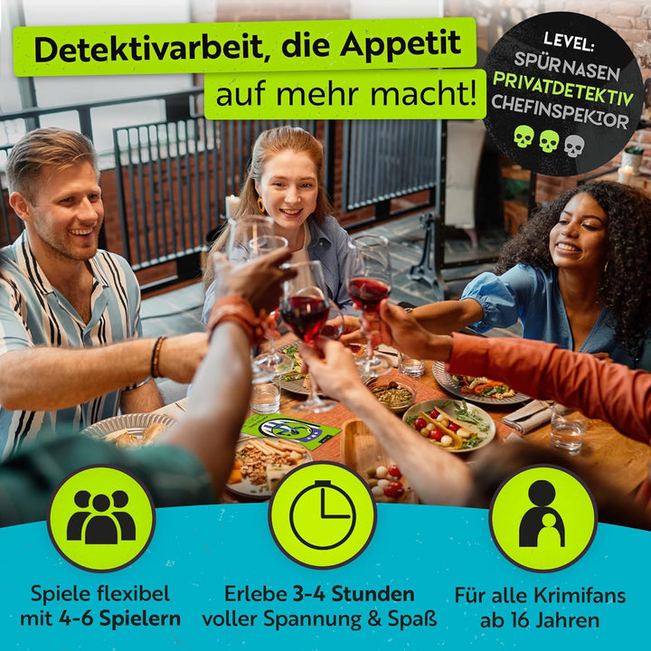 Gourmet Criminelle® Krimidinner für zuhause I 4-6 Personen I Mysteriöser Mordfall Fatales Fussballfi