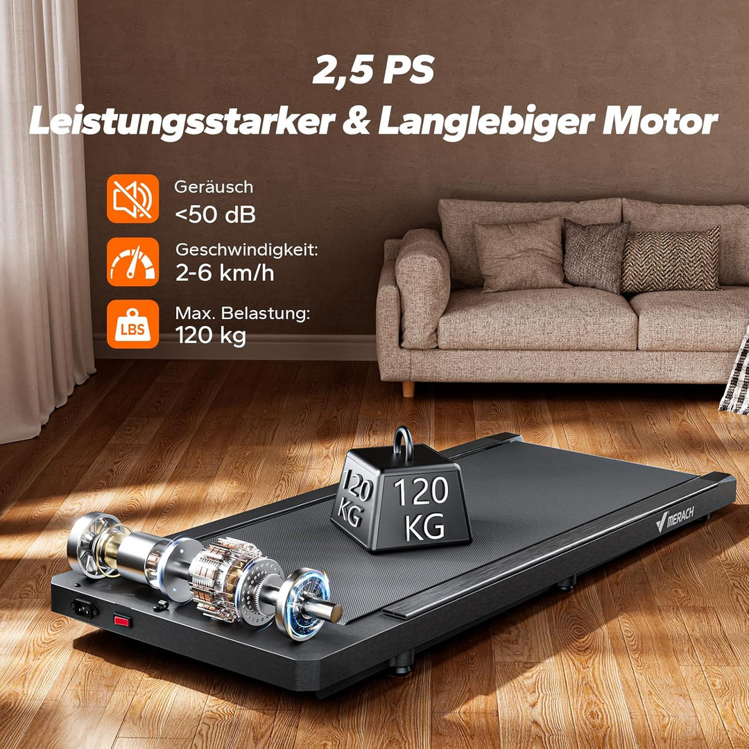MERACH Walking Pad, 3-in-1 Laufband für Zuhause, Laufband Schreibtisch, Fernbedienung & App Steuerun