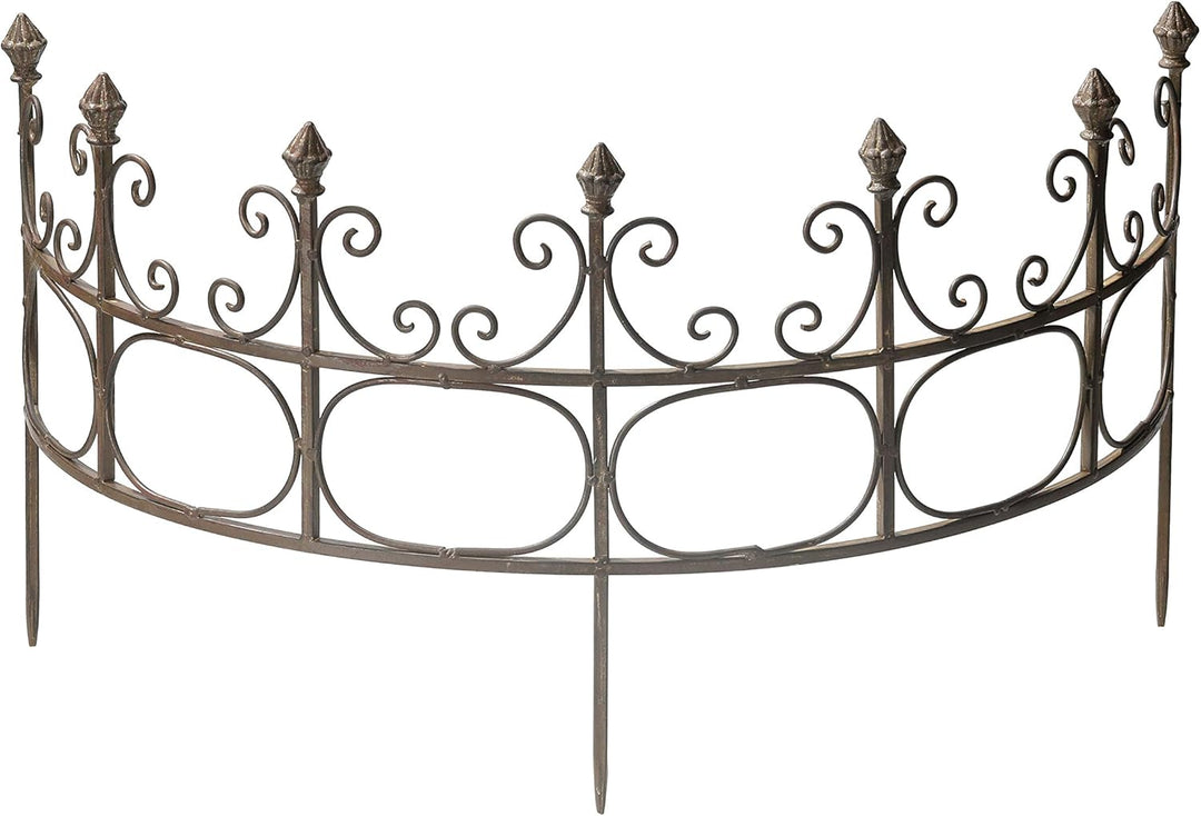 ecosoul Staudenhalter Strauchhalter Gartendeko Rost massiv halbrund Rankhilfe Metall Eisen Rostfarbe