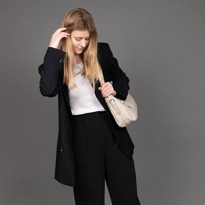 BACCINI Schultertasche echt Leder - Handtasche ROSA - Umhängetasche Damentasche - Ledertasche Damen