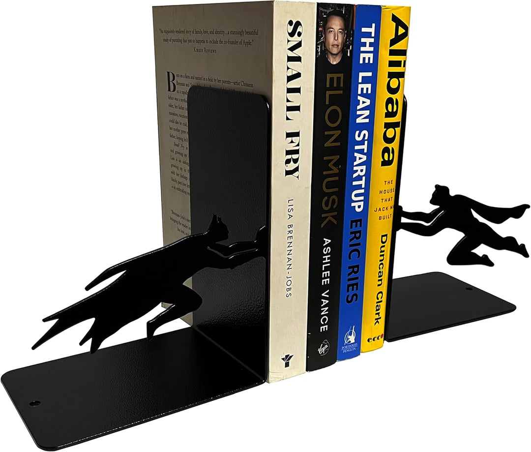 HeavenlyKraft Superhelden Dekorative Buchstützen, Buchstütze, Metall-Buchstützen, Buchstützenhalter,