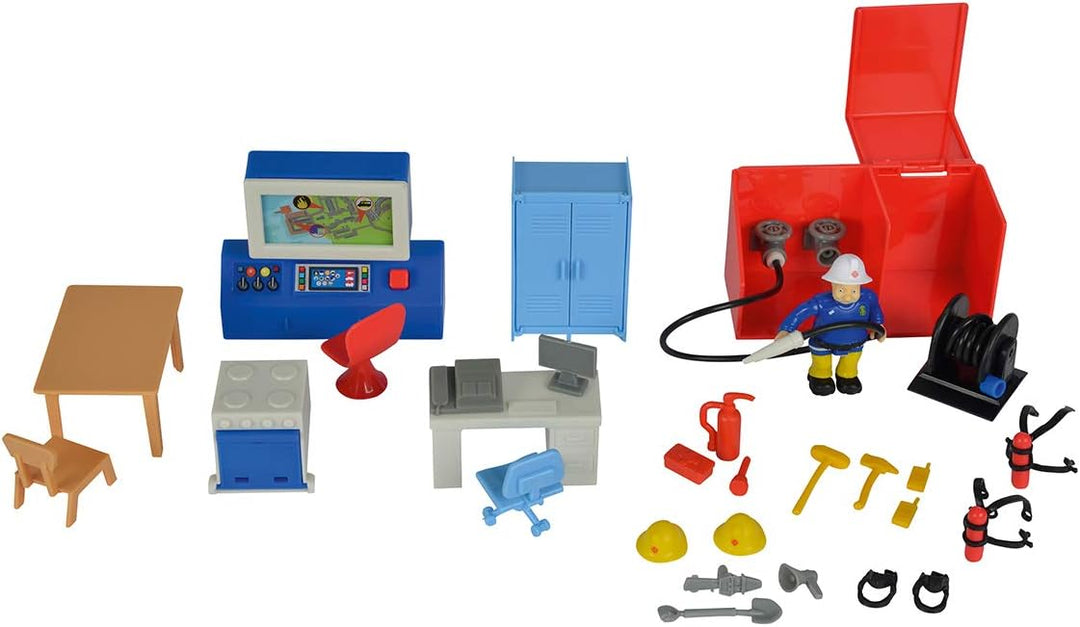 Smoby 109258282002 Sam der Feuerwehrmann – Kaserne von Feuerwehrmann Pontypandy
