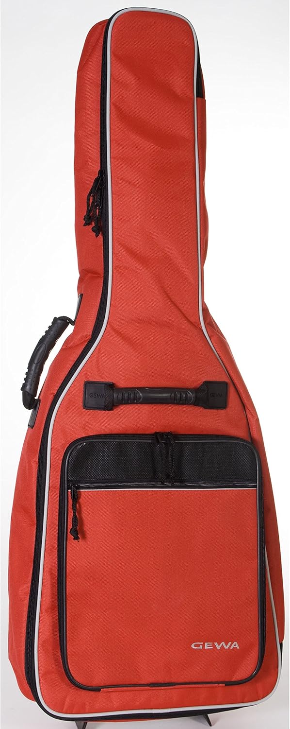 GEWA Gitarren Gig Bag Economy 12mm für Konzertgitarre 3/4 - 7/8, rot (reissfest und wassergeschützt,