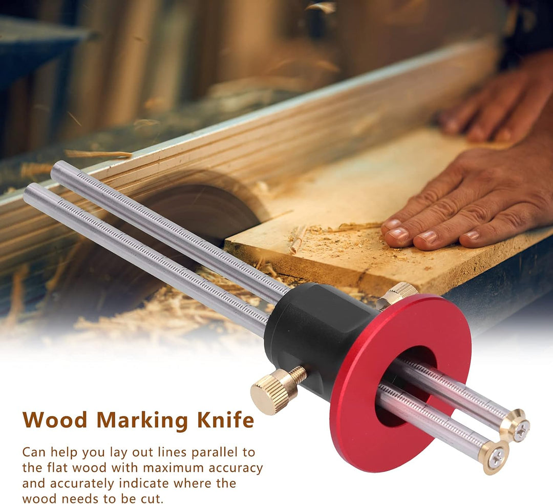 Radmarkierungslehre, Markierungslehre Klingentyp Doppelt, Holzanreisser, Markierungswerkzeug, Holzbe