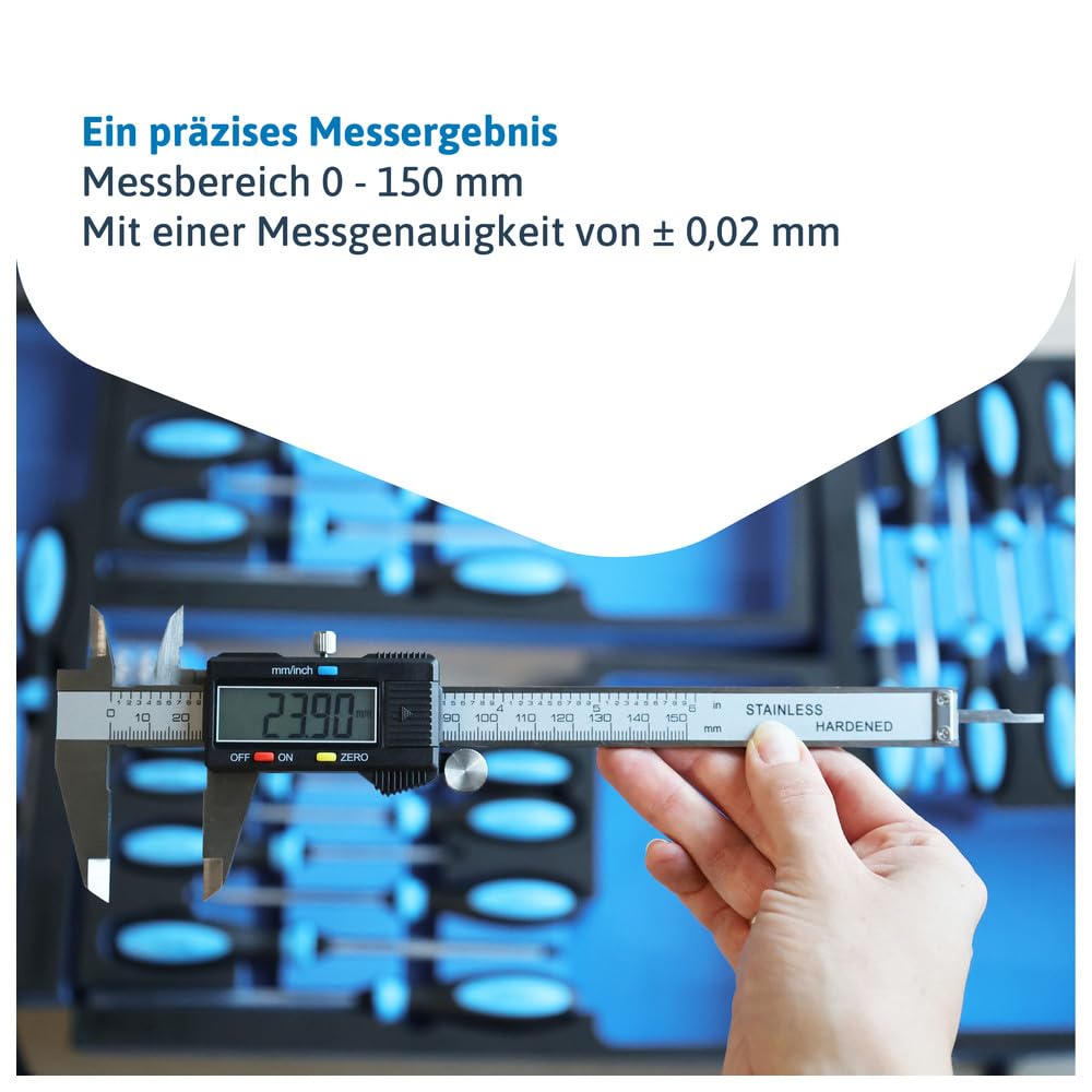 Dönges Digitaler Messchieber 150 mm | LCD Display, CE, Messbereich 0-150 mm | Digitale Schieblehre,