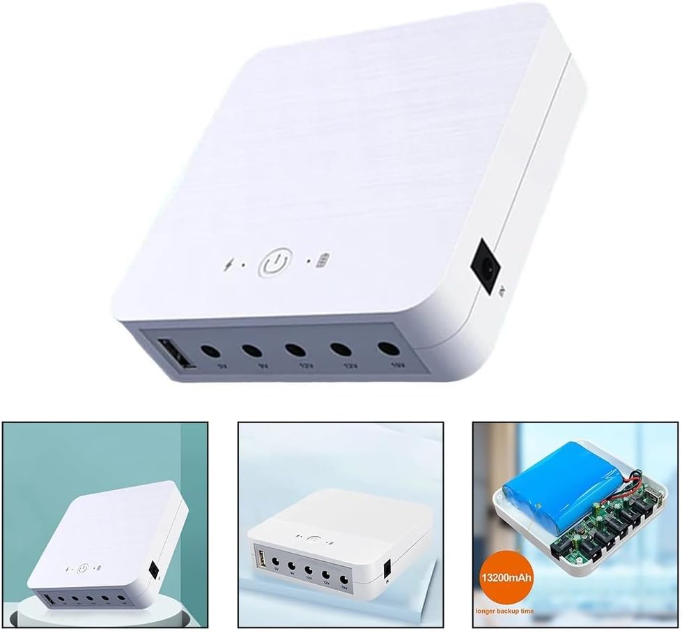 Mini-USV unterbrechungsfreie Stromversorgung, 13200 mAh Mini-USV, unterbrechungsfreie Powerbank, Rou