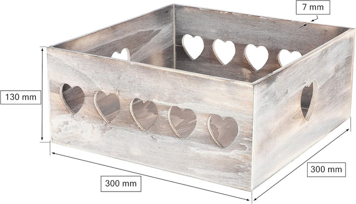 KOTARBAU® 3er Set Holzkiste mit dekorativen Aussparungen und Griff Perfekt für die Innenraumgestaltu