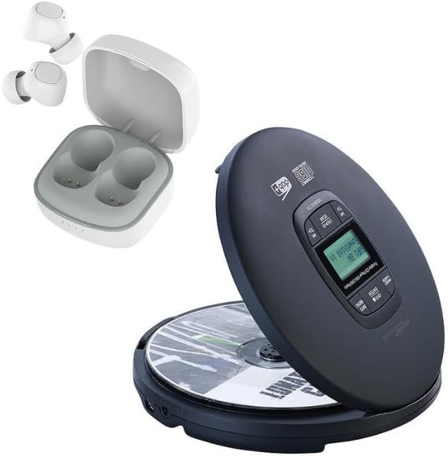 auvisio MP3 CD Player: Tragbarer CD-Player, DAB+ Radio, Bluetooth und In-Ear-Stereo-Headset (Portabl