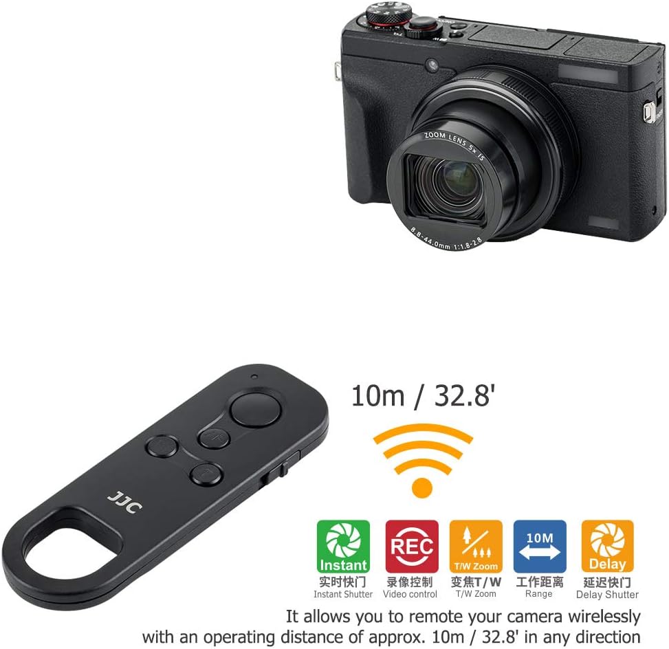 JJC BR-E1 Bluetooth Fernauslöser Fernbedienung für Canon EOS R10 R7 R6 R5 R3 R RP 90D 77D 850D 800D