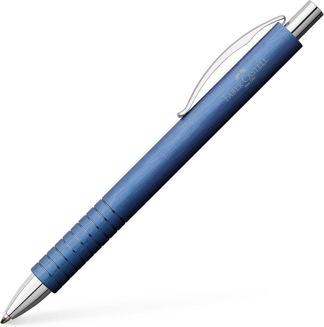 Faber-Castell 148426 - Kugelschreiber Essentio, Aluminium Blau, 1 Stück blau Kugelschreiber, blau Ku