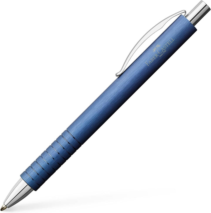 Faber-Castell 148426 - Kugelschreiber Essentio, Aluminium Blau, 1 Stück blau Kugelschreiber, blau Ku