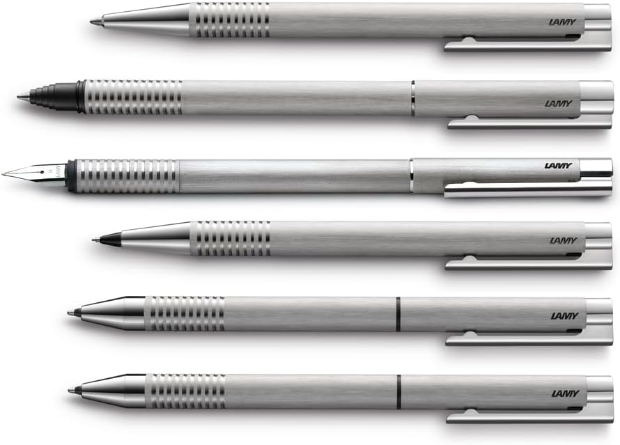 LAMY logo Set 899 aus rostfreiem Edelstahl in brushed: Kugelschreiber 206 Grossraummine LAMY M 16 sc