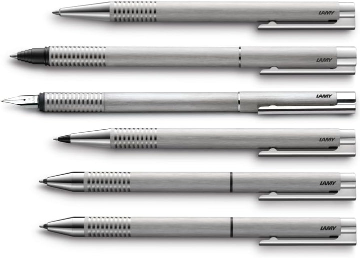 LAMY logo Set 899 aus rostfreiem Edelstahl in brushed: Kugelschreiber 206 Grossraummine LAMY M 16 sc