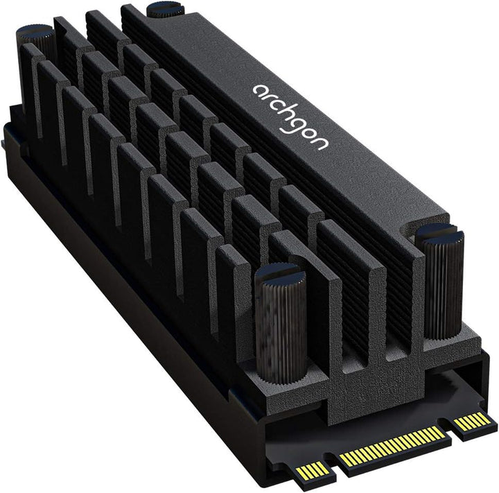 Archgon HS-1110 Kühlkörper für M.2 SSD 2280 PCIe NVMe/SATA Kühler, 20 mm Bauhöhe, Aluminium, 2x Wärm