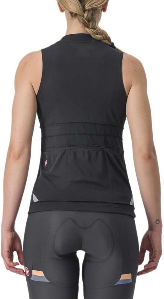 Castelli Damen Anima 4 Sleeveless T-Shirt M Helles Schwarz/Elfenbeinfarben, M Helles Schwarz/Elfenbe