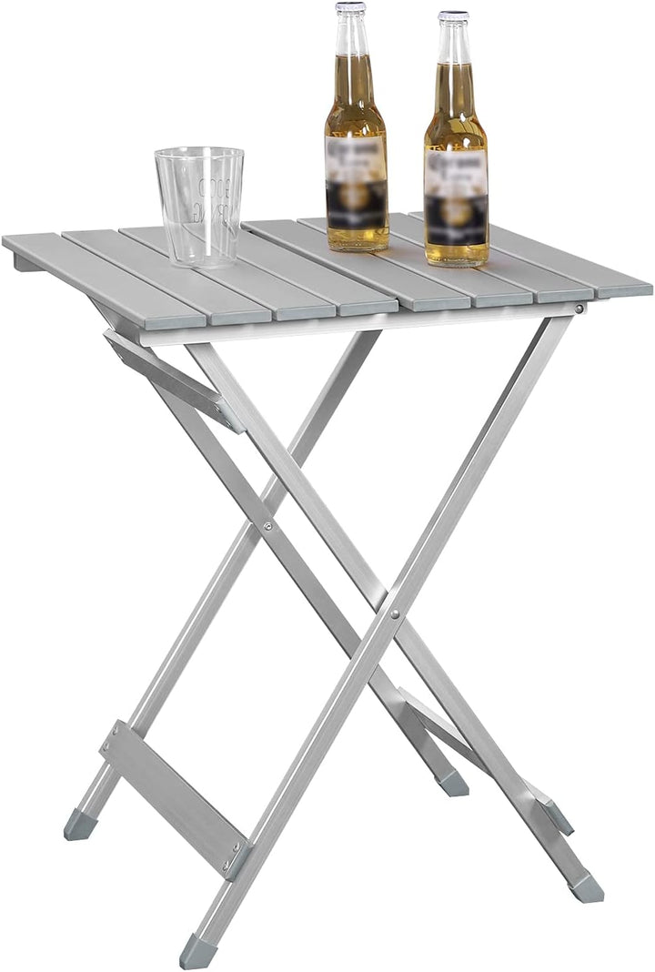 WOLTU Alu Tisch Klapptisch Campingtisch Balkontisch Gartentisch Klappbar aus Aluminium, 50.5x47x59.5