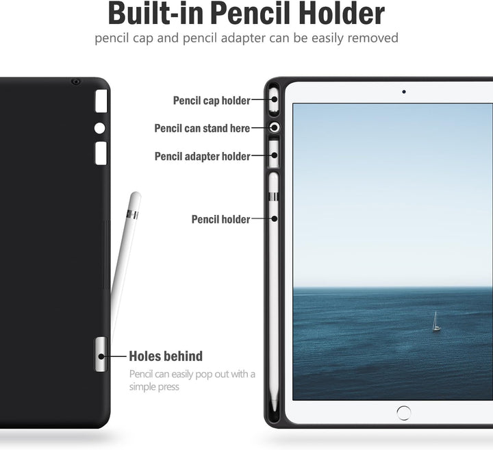 Antbox Hülle für iPad Air 3 2019 10.5 Zoll/iPad Pro 10.5 2017 mit Apple Pencil Halter Auto Schlaf/Wa