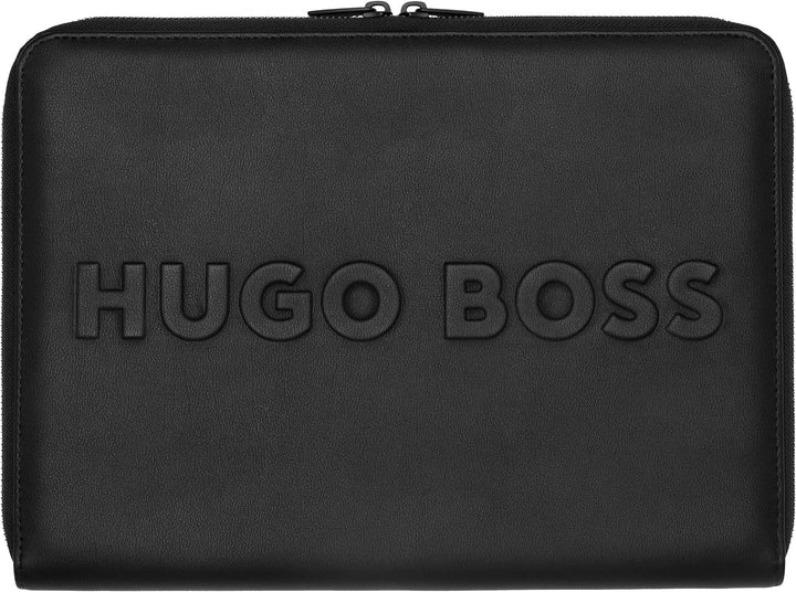 Hugo Boss Schreib-Set Kugelschreiber Filament und A4 Konferenzmappe Label Black in der Geschenkbox,