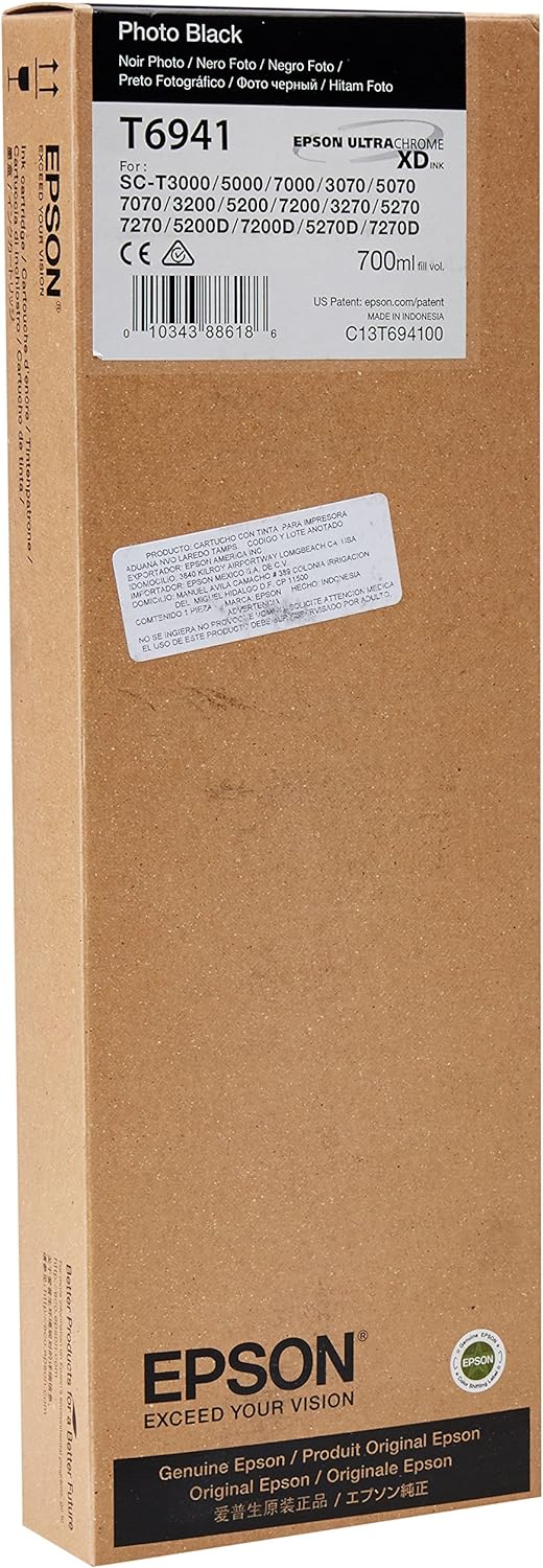 EPSON T694100 Tinte foto schwarz Extra hohe Kapazität 700ml 1er-Pack UltraChrome XD