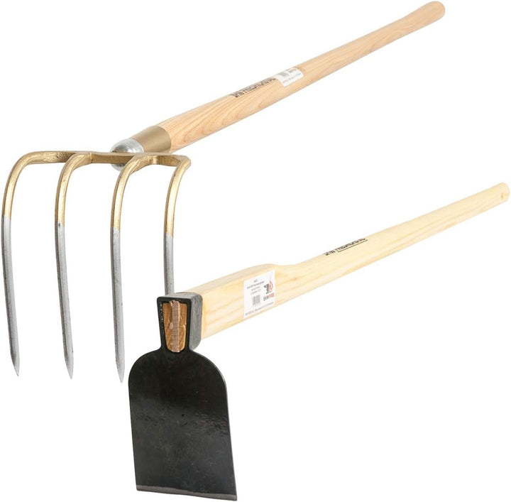 SHW-FIRE Kartoffelhacke und Kleinhacke mit Eschenholz-Stiel, 135cm - Ideal für den Garten