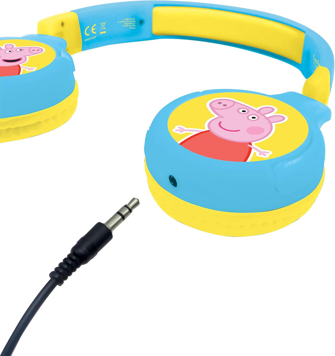 Lexibook, Peppa Pig, 2-in-1-Bluetooth-Kopfhörer für Kinder, Stereo drahtlos/kabelgebunden, kindersic