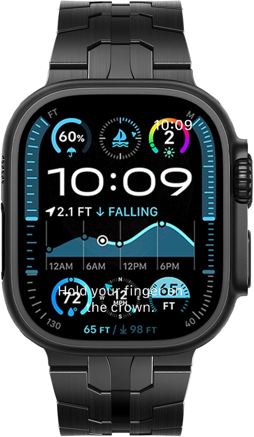 NewWays Metallband Kompatibel mit Apple Watch Armband 49mm 45mm 44mm 42mm, Edelstahl Gliederband Ers